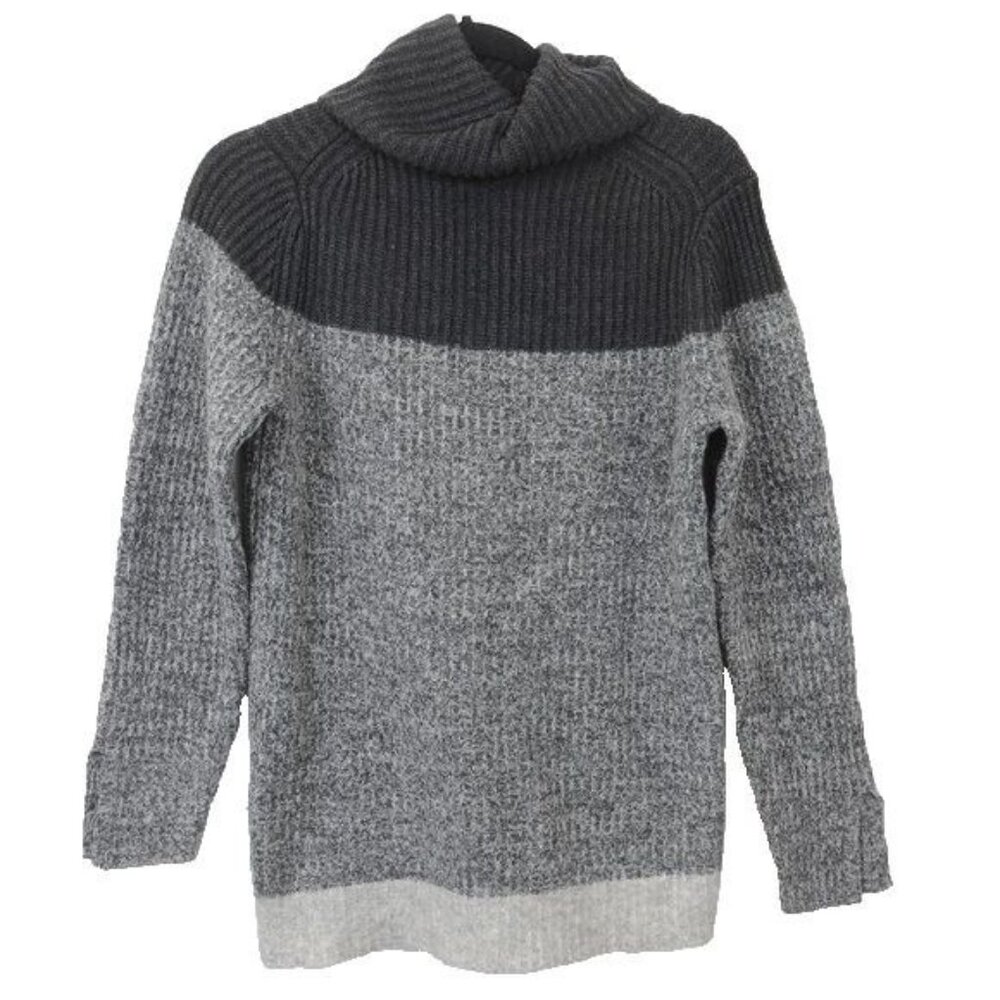 Banana Republic Turtleneck Wool Blend Sweater Grey Women's X-Large Warm Travel